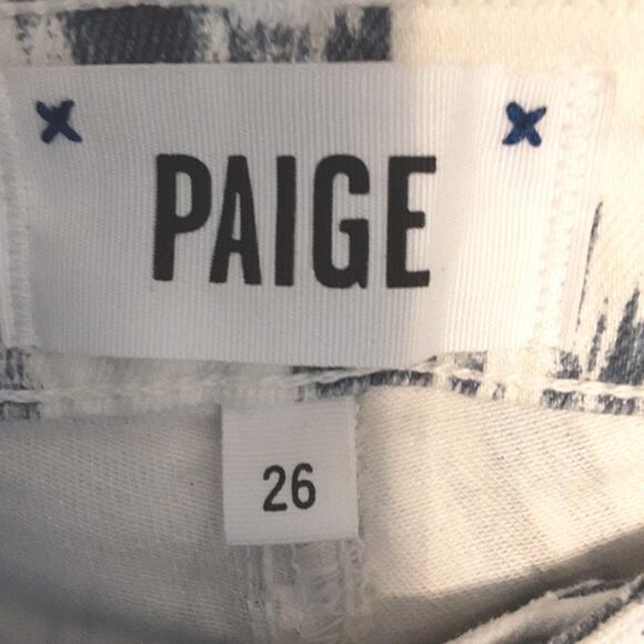 PAIGE Jeans Verdugo Ultra Skinny Jean Alexandria Ikat Blue White Aztec Print 26 - Picture 7 of 15